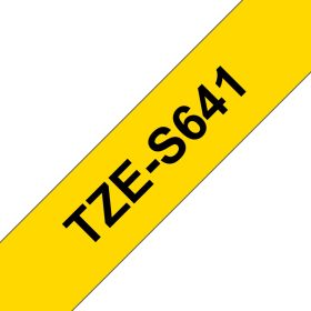 Brother Schriftband TZe-S641 | 18 mm | Schwarz auf Gelb | 8 m