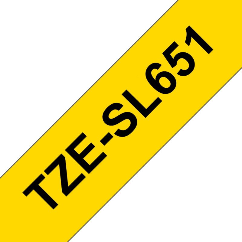 Brother Schriftband TZe-SL651 | 24 mm | Schwarz auf Gelb | 8 m