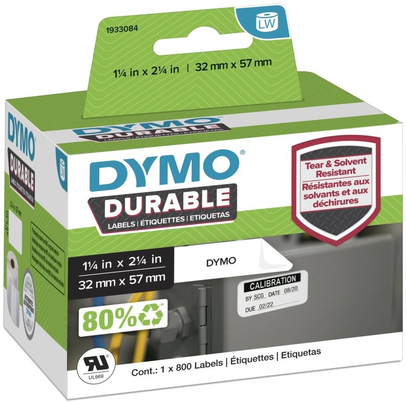 Dymo Etikettenrolle 1933084 | 57x32 mm | Weiß | Folie