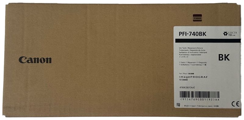 Original Canon PFI740BK | 4769C001 Tinte Schwarz