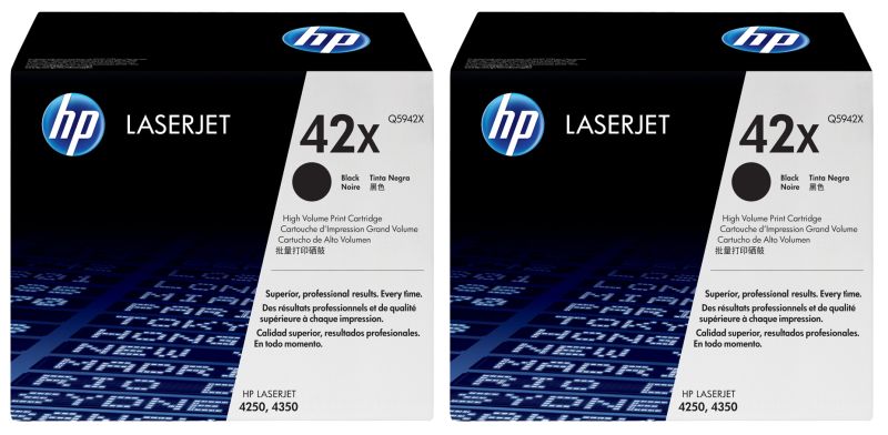 Original HP Q5942XD | 42X Toner Schwarz ( 2 Stück ) XL