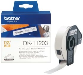 Brother Etikettenrolle DK-11203 | 17x87 mm | Weiß | Papier