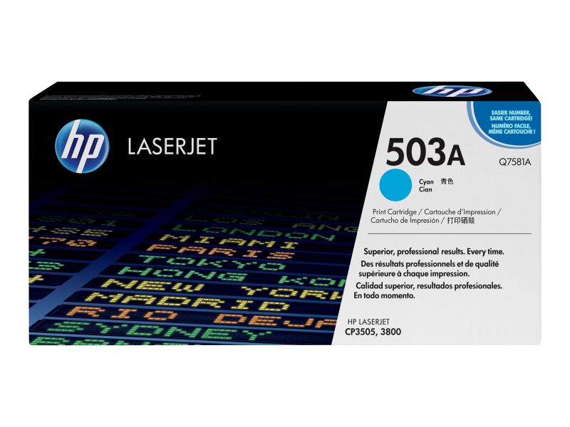 Original HP Q7581A | 503A Toner Cyan