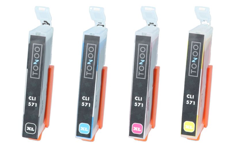 Tonoo® Tinte ersetzt Canon 0332C005 | CLI571 XL BK/C/M/Y Spar Set XL