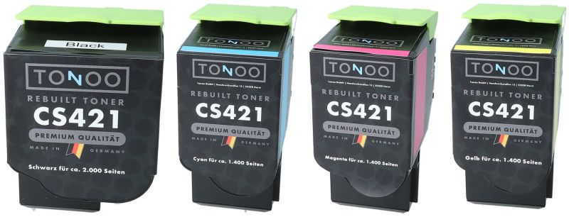 Tonoo® Toner ersetzt Lexmark CS421 | CS521 | CS622 | CX421 | CX522 | CX622 Set