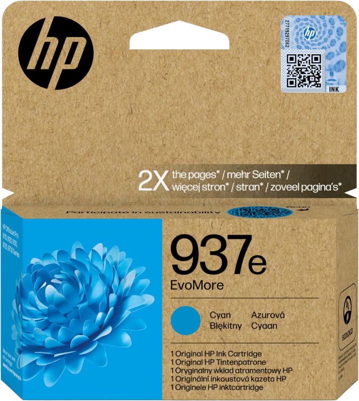 Original HP 937e | 4S6W6NE Tinte Cyan XL