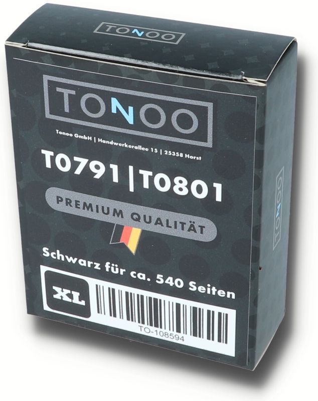Tonoo® Tinte ersetzt Epson T0791 | C13T07914010 Schwarz XL