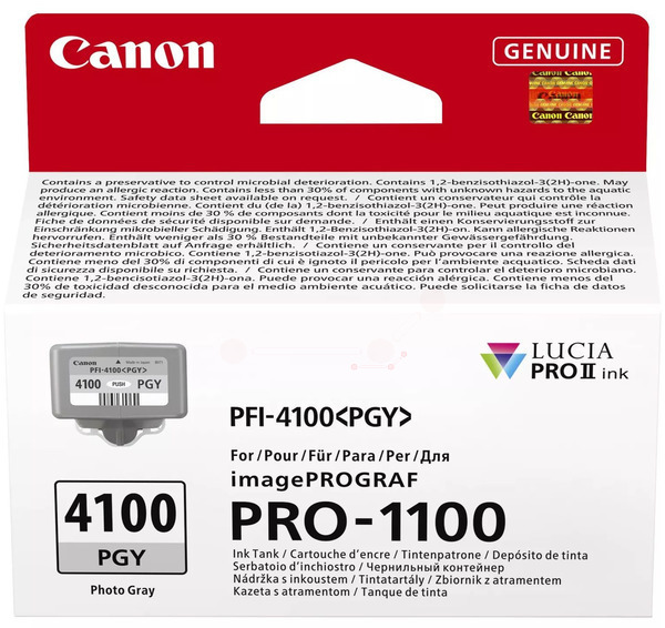 Original Canon PFI4100PGY | 6784C001 Tintenpatrone Foto Grau