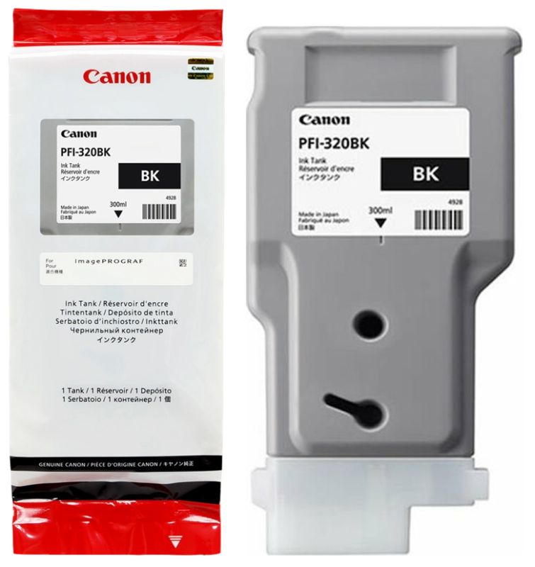 Original Canon PFI320BK | 2890C001 Tinte Schwarz XL