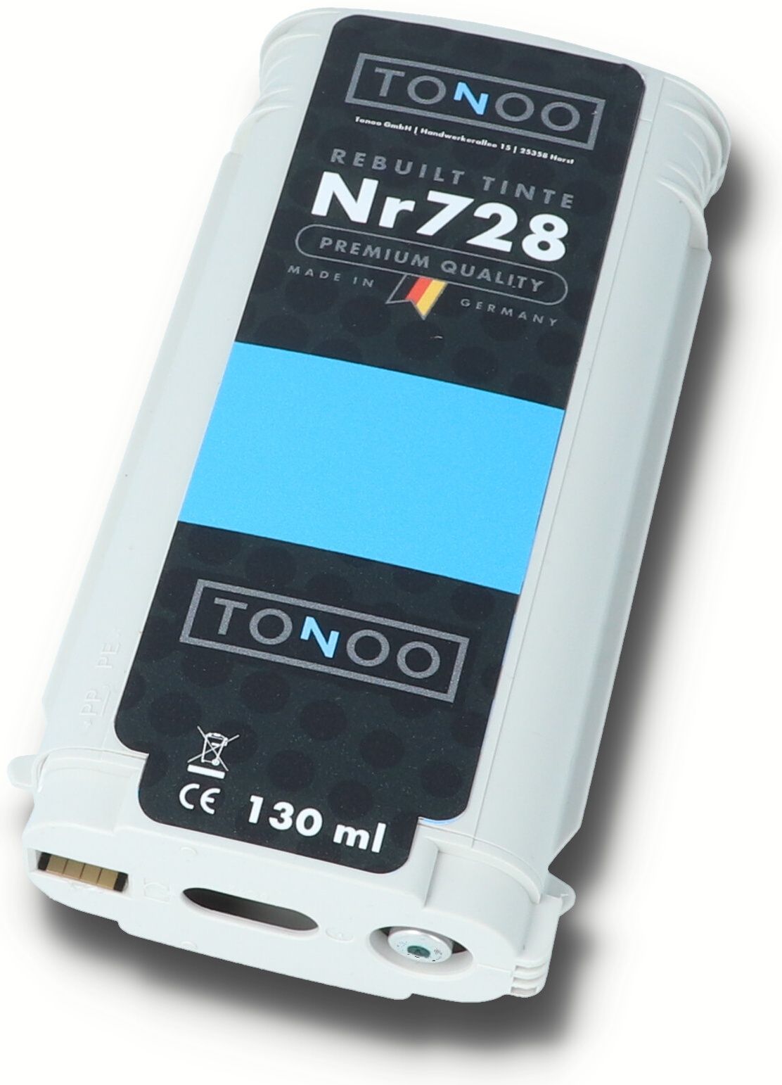 Tonoo® Tinte ersetzt HP 728 | F9J67A Cyan