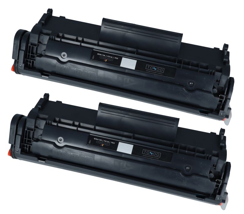 Tonoo® Toner ersetzt HP Q2612AD | 12A Toner Schwarz | 2 Stück