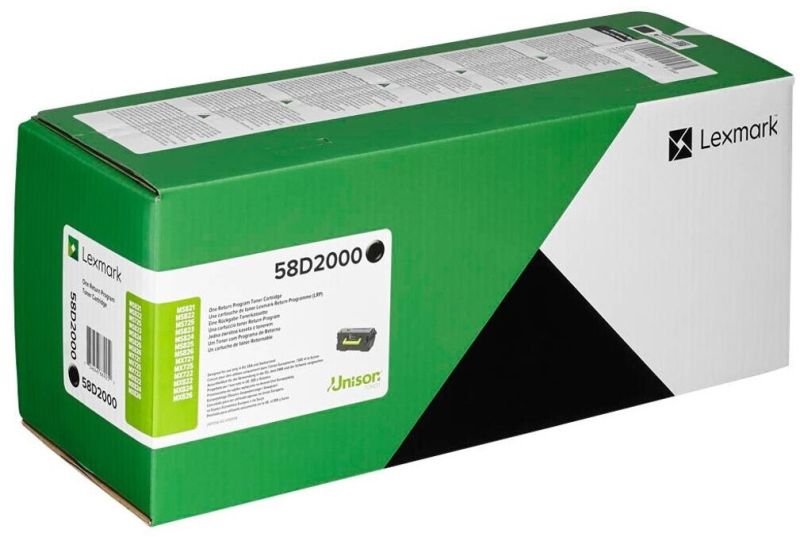 Original Lexmark 58D2000 Toner Schwarz
