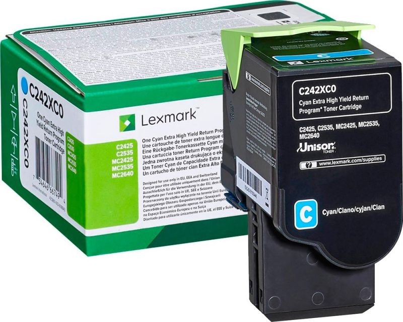 Original Lexmark C240X20 Toner Cyan XXL