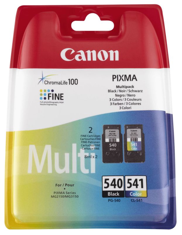 Original Canon 5225B006 | PG540 + CL541 Tinte BK/C/M/Y Multipack