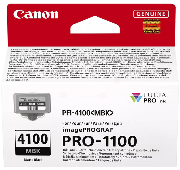 Original Canon PFI4100MBK | 6776C001 Tintenpatrone Matt Schwarz