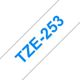 Brother Schriftband TZe-253 | 24 mm | Blau auf Weiß | 8 m