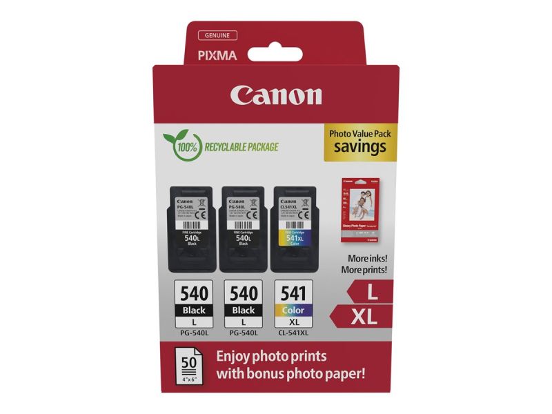 Original Canon 5224B015 | 2 x PG540L + CL541XL Tinte BK/C/M/Y