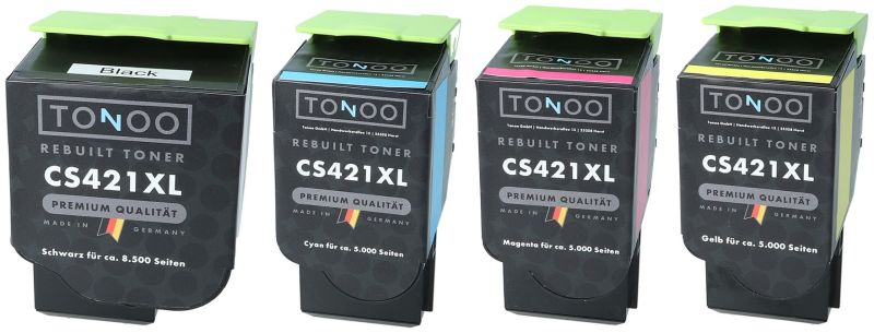 Tonoo® Toner ersetzt Lexmark CS421 | CS521 | CS622 | CX421 | CX522 | CX622 Set XL