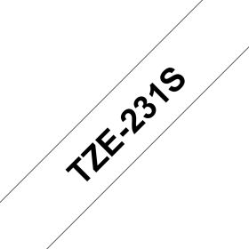 Brother Schriftband TZe-231S2 | 12 mm | Schwarz auf Weiß | 4 m