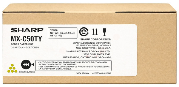 Original Sharp MX-C50TY Toner Gelb