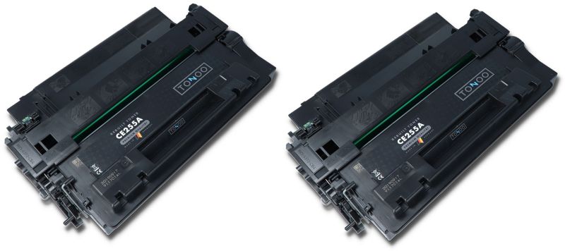 Tonoo® Toner ersetzt HP CE255AD | 55A Schwarz Doppelpack