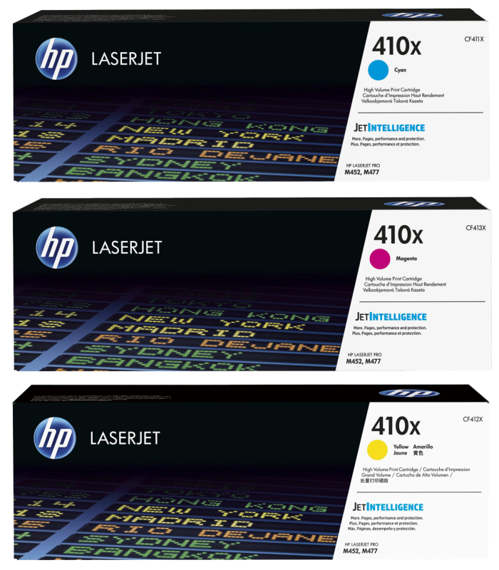 Original HP CF252XM | 410X Toner C/M/Y | 3 Stück | XL
