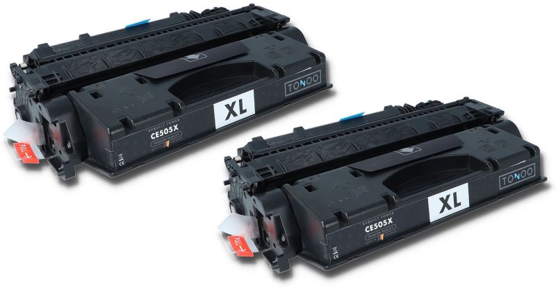 Tonoo® Toner ersetzt HP CE505XD | 05X Schwarz Doppelpack XL