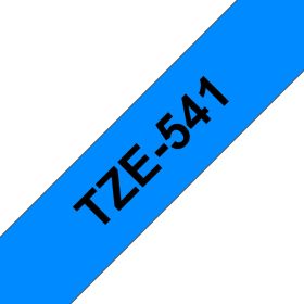 Brother Schriftband TZe-541 | 18 mm | Schwarz auf Blau | 8 m