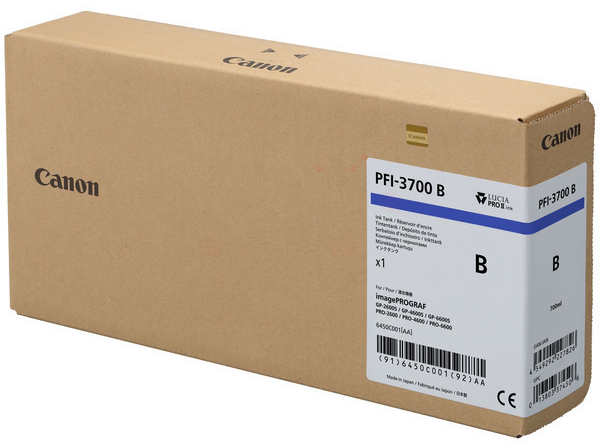 Original Canon PFI3700B | 6450C001 Tintenpatrone Blau