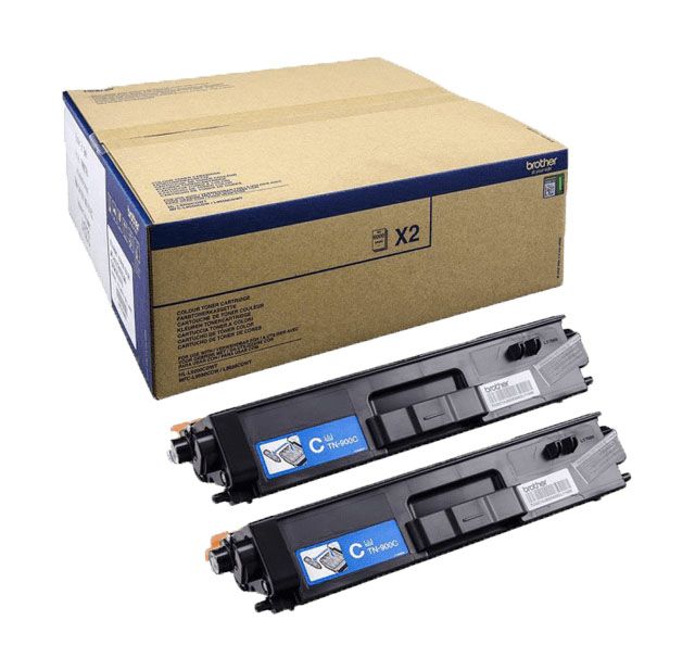 Original Brother TN900CTWIN Toner Cyan Doppelpack