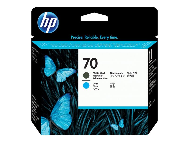 Original HP 70 | C9404A Druckkopf Matt Schwarz & Cyan