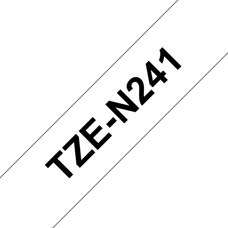 Brother Schriftband TZe-N241 | 18 mm | Schwarz auf Weiß | 8 m