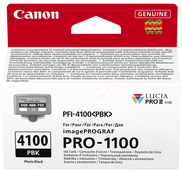 Original Canon PFI4100PBK | 6777C001 Tintenpatrone Foto Schwarz