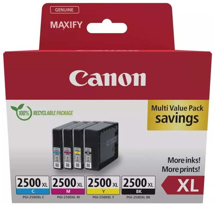 Original Canon 9254B004 | 9254B010 | PGI2500XL BK/C/M/Y Tinte Spar Set XL