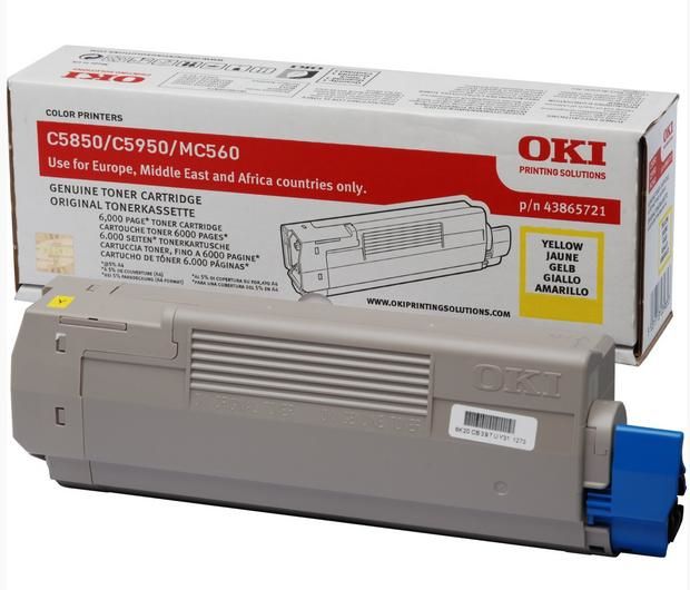 Original OKI 43865721 Toner Gelb