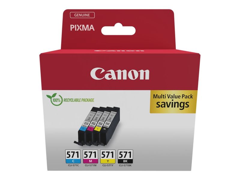 Original Canon CLI571 | 0386C006 C/M/Y/BK Multipack - 4er-Pack