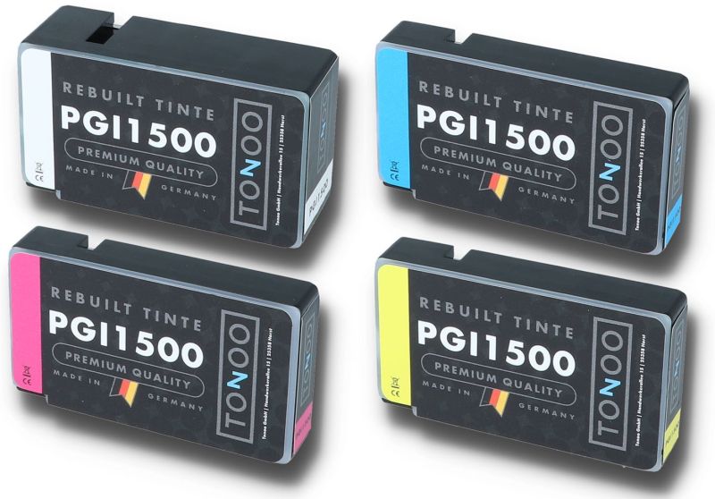 Tonoo® Tinte ersetzt Canon 9182B004 | PGI1500XL BK/C/M/Y Spar Set XL