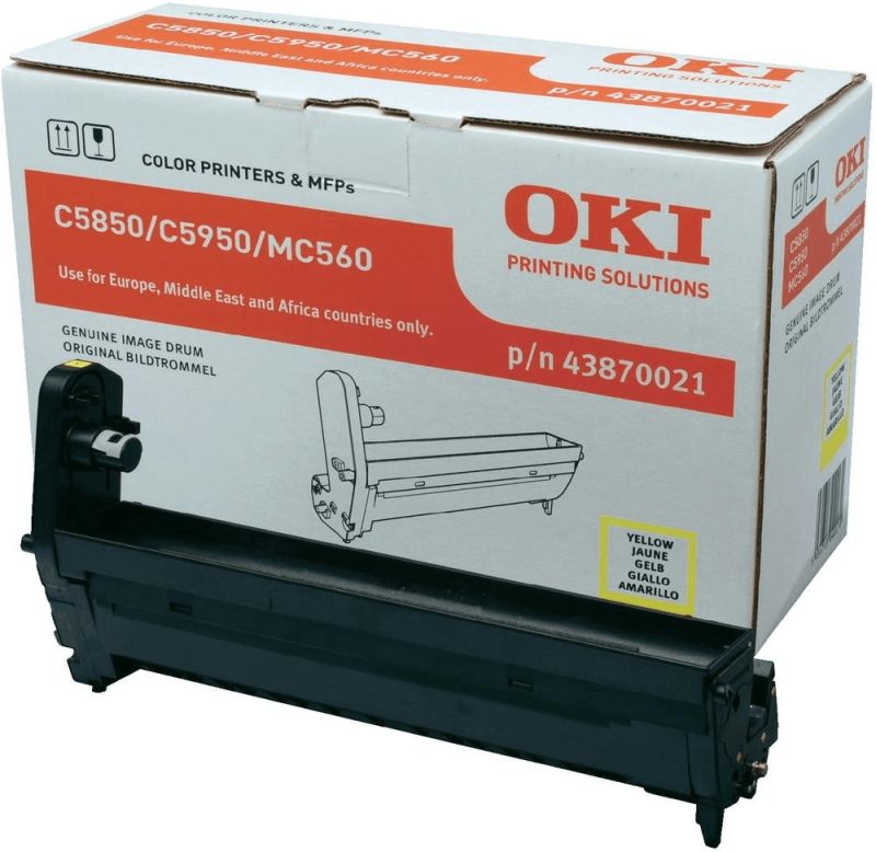 Original OKI 43870021 Trommel Gelb ( B-Verpackung )