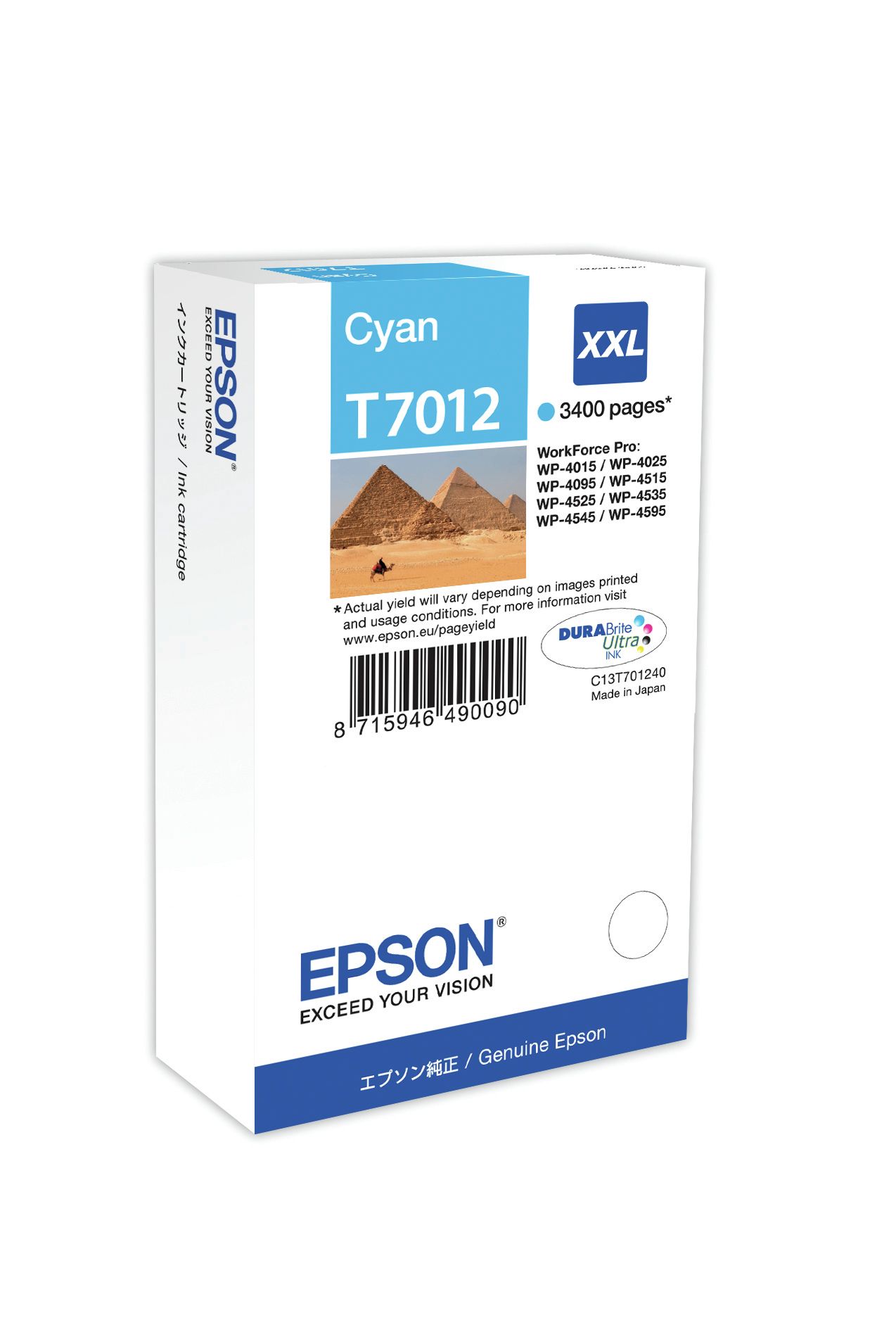 Original Epson T7012 | C13T70124010 Tinte Cyan XXL ( 2020 )