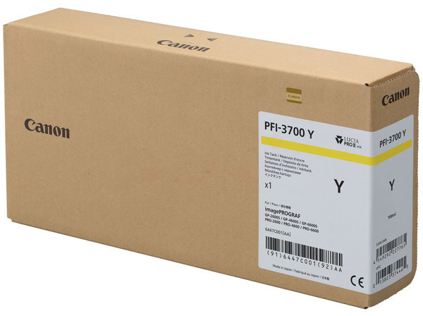 Original Canon PFI3700 | 6447C001 Tintenpatrone Gelb