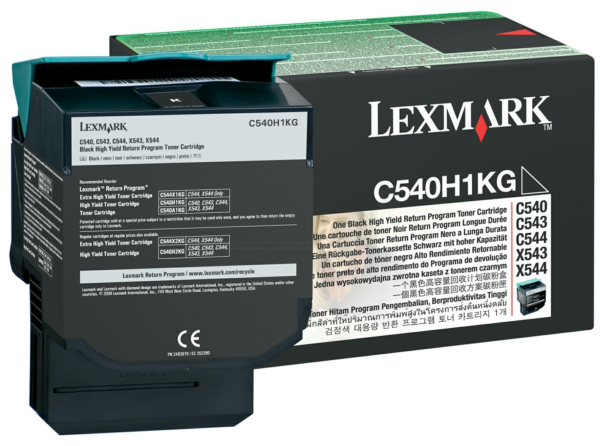 Original Lexmark C540H1KG Toner Schwarz XL