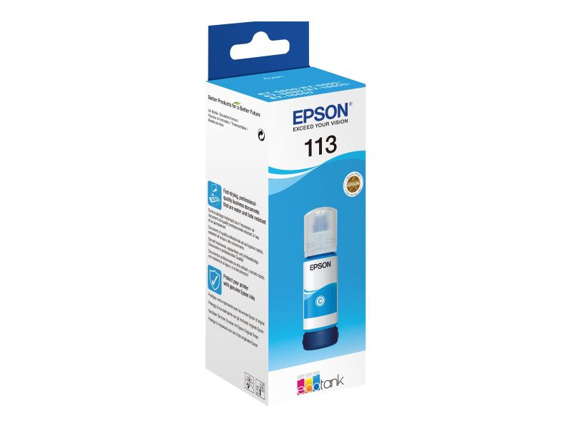 Original Epson EcoTank 113 | C13T06B240 Tintenflasche Cyan